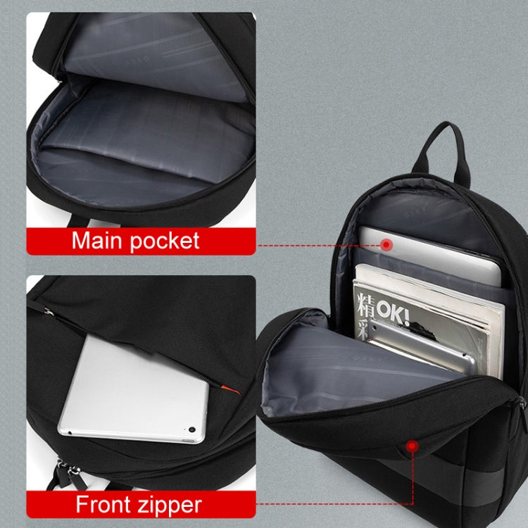 SKV B22016 Men Business Casual Double Shoulder Bag Outdoor Travel Laptop Backpack