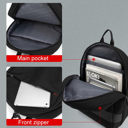 SKV B22016 Men Business Casual Double Shoulder Bag Outdoor Travel Laptop Backpack