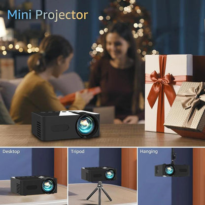 YT100 Suppor 1080P Mini Portable Projector WiFi Wireless Mirroring For IOS Android Smartphone