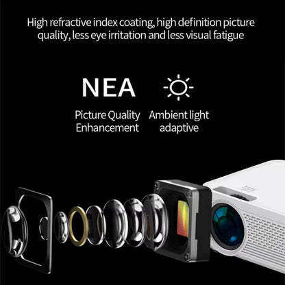 Z01 1080P 5G Bluetooth Projector Android 9.0 System Supports Mirroring Screen, EU Plug, US Plug, UK Plug, AU Plug