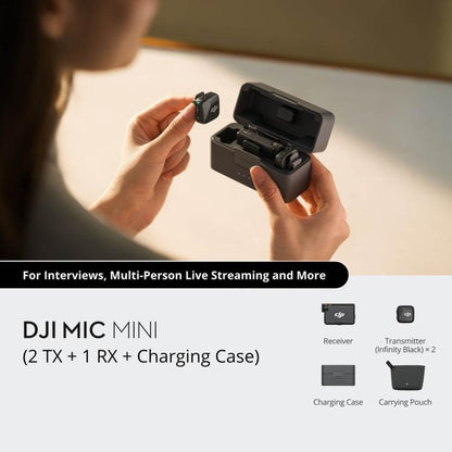 Original DJI Mic Mini (2 TX + 1 RX + Charging Case), 2 TX + 1 RX + Charging Case