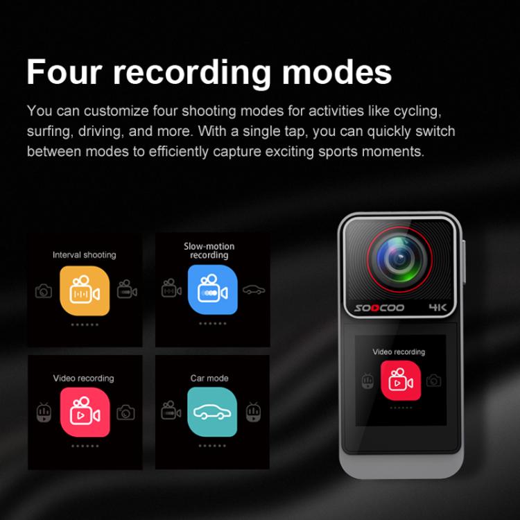 4K HD Anti-Shake Waterproof Motorcycle Riding Recorder Chest Head Mounted Diving Thumb Camera, SOOCOO SAW1 No Memory Card, SOOCOO SAW1 With 32G Memory Card, SOOCOO SAW1 With 64G Memory Card, SOOCOO SAW1 With 128G Memory Card