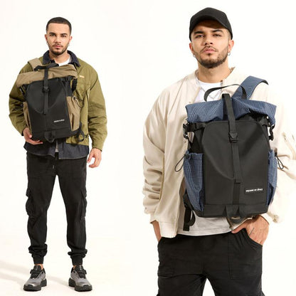 WEPOWER  Men and Women Contrast Color Backpack for Commuting Large-capacity Casual Bag