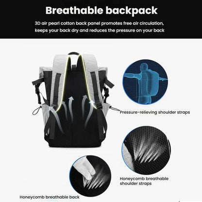 WEPOWER  Men and Women Contrast Color Backpack for Commuting Large-capacity Casual Bag