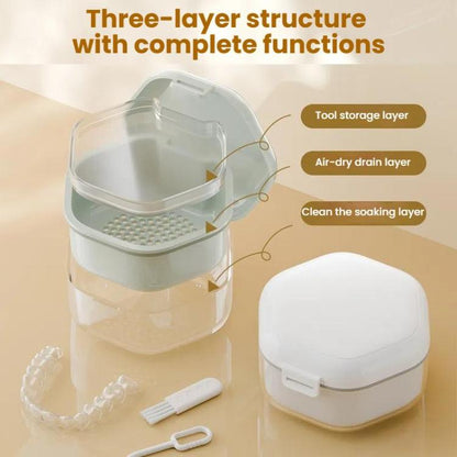 Invisible Braces Box Orthodontic Retainer Organizer Portable Denture Braces Storage Case