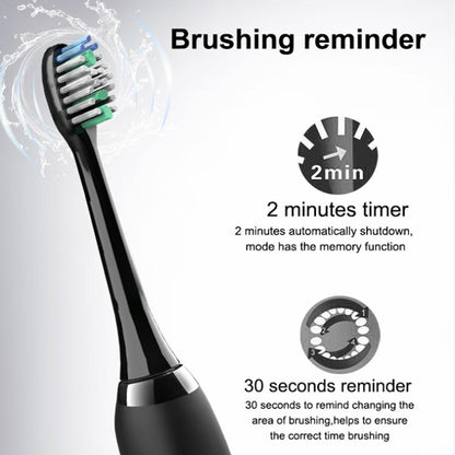 Sarmocare S100 IPX7 Waterproof Portable Sonic Electric Toothbrush with 8-brush Heads