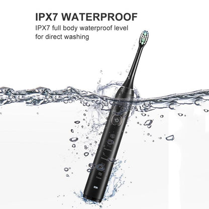 Sarmocare S100 IPX7 Waterproof Portable Sonic Electric Toothbrush with 8-brush Heads