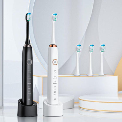 Sarmocare S100 IPX7 Waterproof Portable Sonic Electric Toothbrush with 8-brush Heads