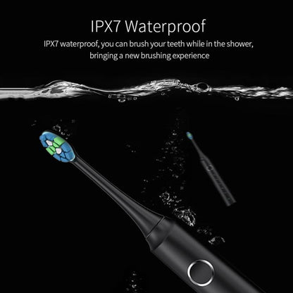 IPX7 Waterproof Smart Portable Sonic Electric Toothbrush with 6-brush Heads