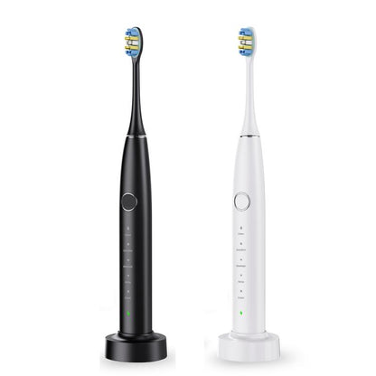 IPX7 Waterproof Portable Rechargeable Sonic Wireless Electric Toothbrush with 6-brush Heads