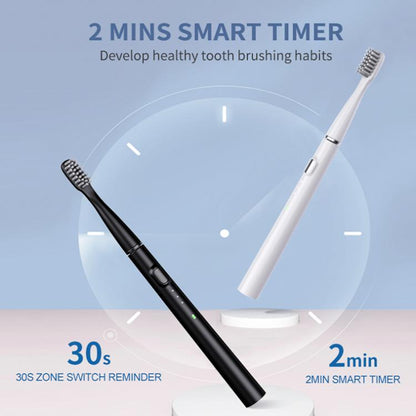 M200 IPX7 Waterproof Smart Timing Portable Electric Toothbrush with 6-brush Heads