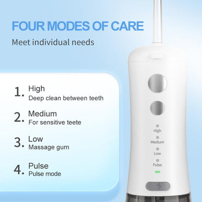 F500 IPX7 Waterproof 350ml Rechargeable Portable Handheld Pulse Electric Flosser