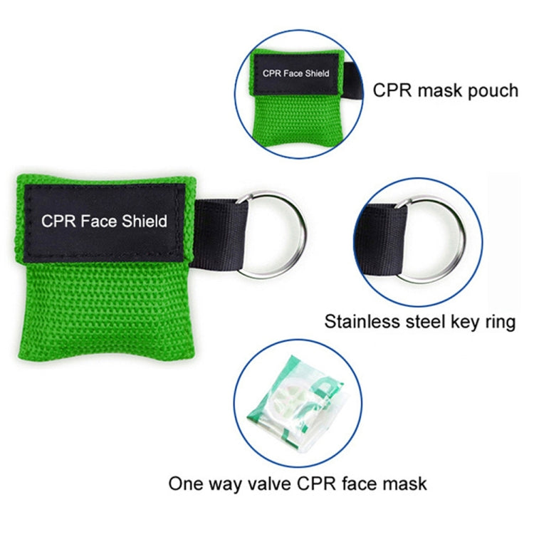 CPR Emergency Face Shield Mask Key Ring Breathing Mask