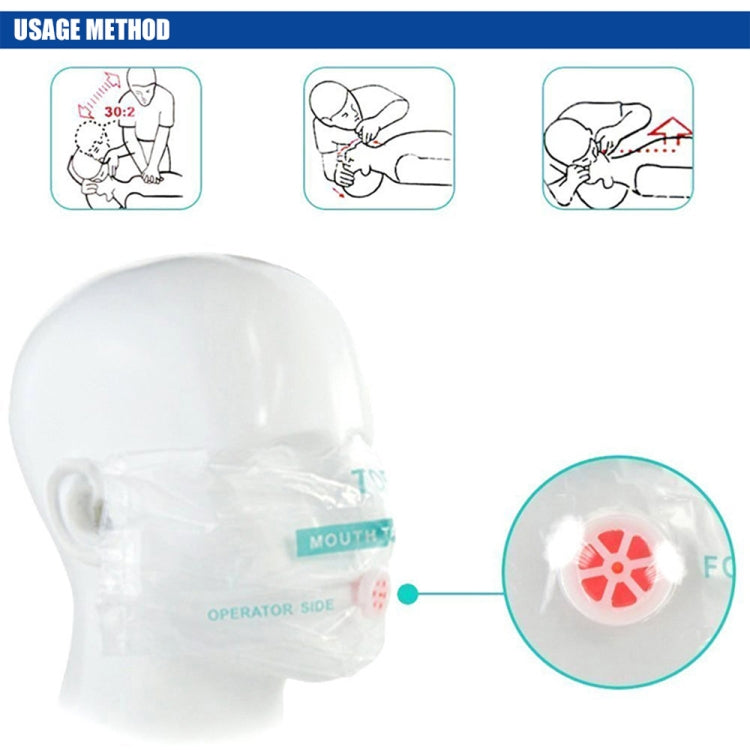 CPR Emergency Face Shield Mask Key Ring Breathing Mask