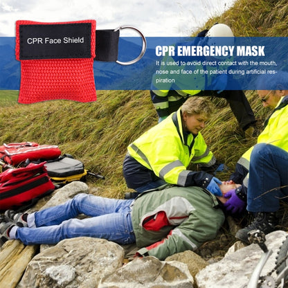 CPR Emergency Face Shield Mask Key Ring Breathing Mask