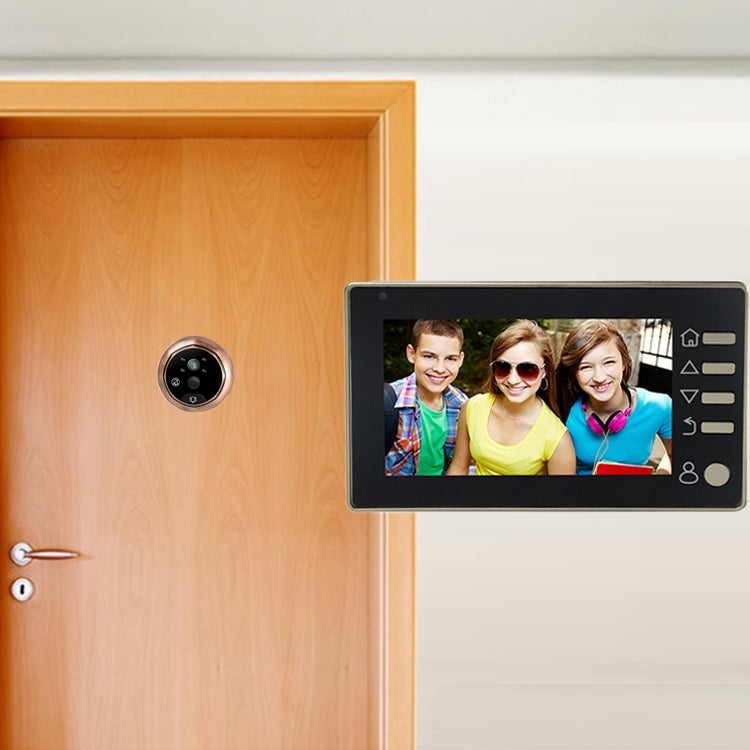 M4300D 4.3 inch TFT Color Display Screen 3.0MP Security Camera Video Smart Doorbell, Support TF Card (32GB Max) & Night Vision & Motion Detection, M4300D, M4300D Black