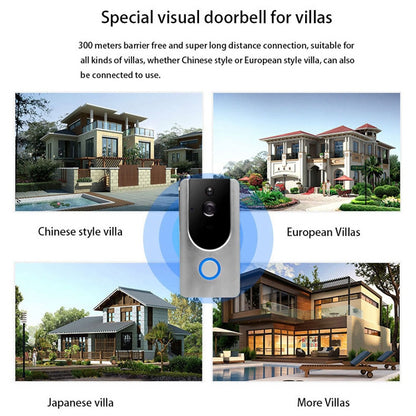 VESAFE Home VS-M3 HD 720P Security Camera Smart WiFi Video Doorbell Intercom, Support TF Card & Night Vision & PIR Detection APP for IOS and Android(with Ding Dong/Chime) , VS-M3