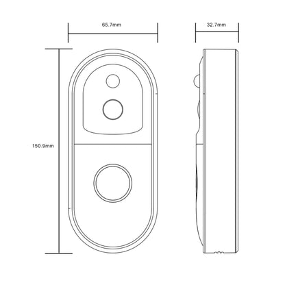 B50 720P Smart WiFi Video Visual Doorbell, Support Phone Remote Monitoring & Night Vision & SD Card