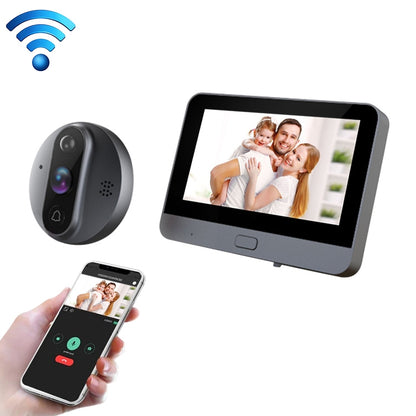 R9 4.3 inch WiFi Smart Video Visual Electronic Peephole Doorbell, R9