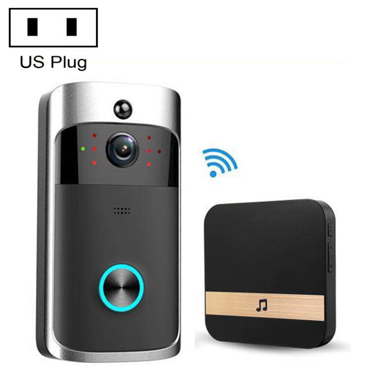 M3 720P Smart WIFI Ultra Low Power Video Visual Doorbell With Ding Dong Version, US Plug, With Ding Dong Version