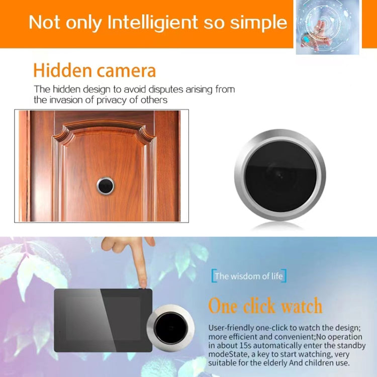 X1 4.3 inch Screen IP55 Waterproof Digital Door Viewer, X1