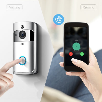 M4 720P Smart WIFI Ultra Low Power Video PIR Visual Doorbell with 3 Battery Slots,Support Mobile Phone Remote Monitoring & Night Vision & 166 Degree Wide-angle Camera Lens