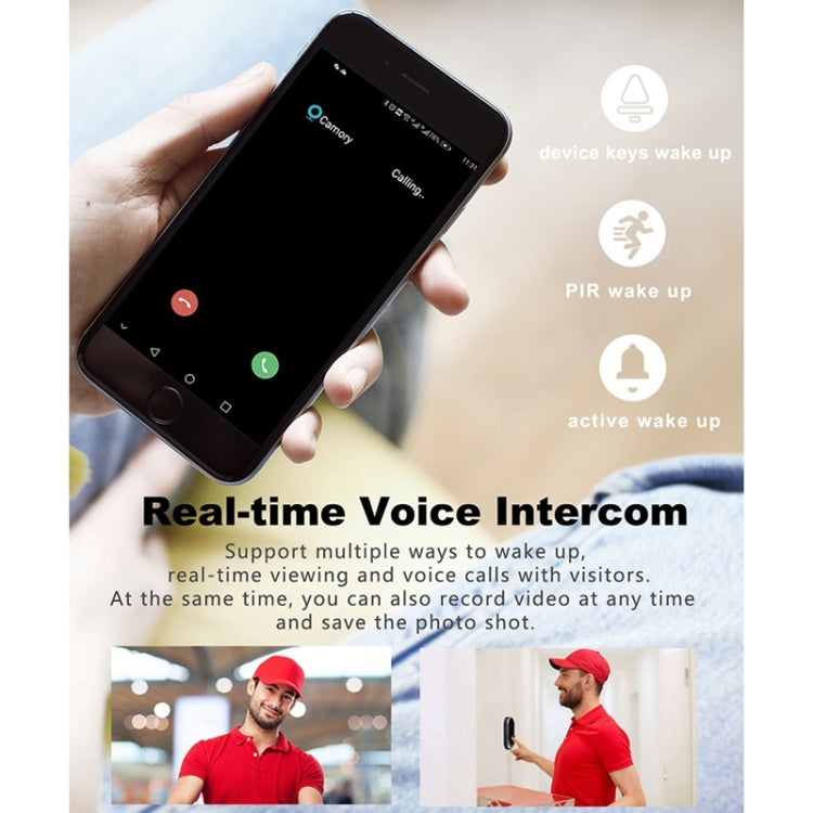 M108 720P 6400mAh Smart WIFI Video Visual Doorbell,Support Phone Remote Monitoring & Real-time Voice Intercom, M108