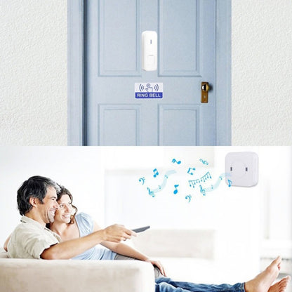 P6 110dB Wireless IP55 Waterproof Low Power Consumption WiFi Doing-dong Doorbell Receiver, Receiver Distance: 300m, EU Plug