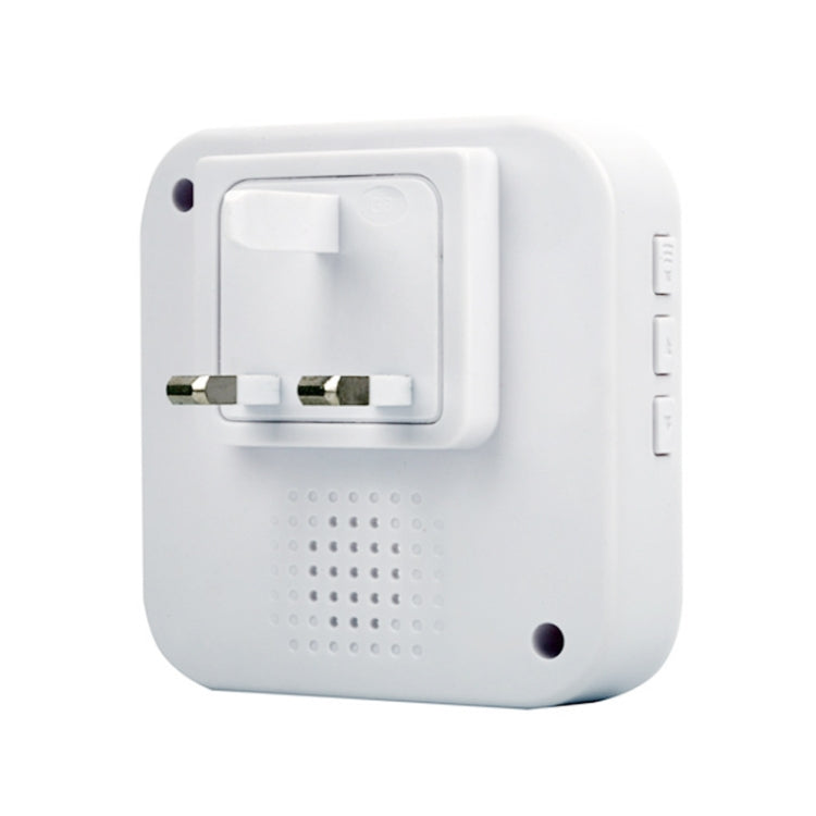 P6 110dB Wireless IP55 Waterproof Low Power Consumption WiFi Doing-dong Doorbell Receiver, Receiver Distance: 300m, UK Plug