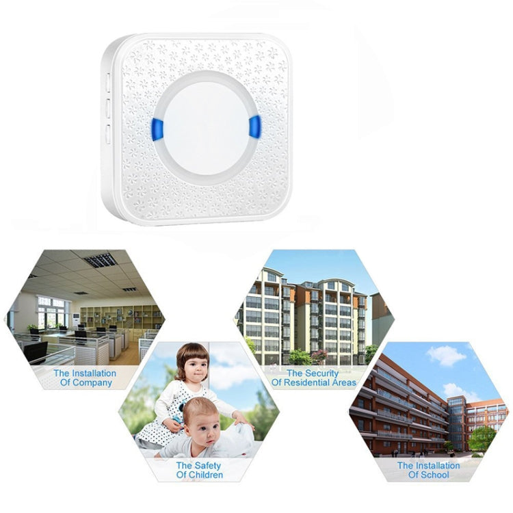 P6 110dB Wireless IP55 Waterproof Low Power Consumption WiFi Doing-dong Doorbell Receiver, Receiver Distance: 300m, UK Plug