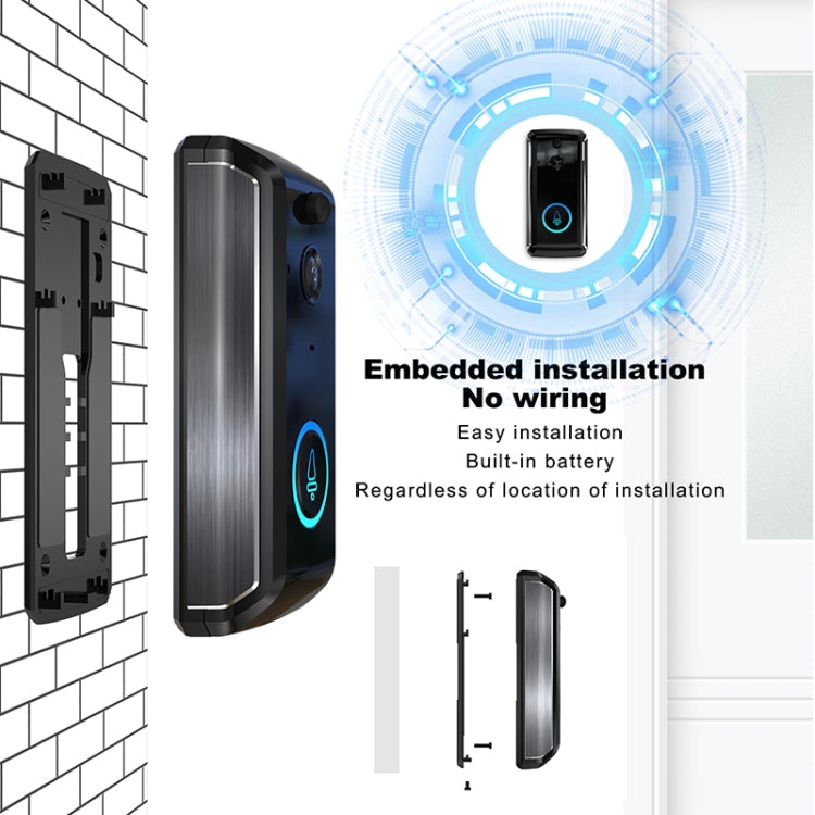 M101 WiFi Intelligent Video Doorbell, Support Infrared Night Vision / Motion Detection / Two-way Intercom / 32GB SD Card, M101