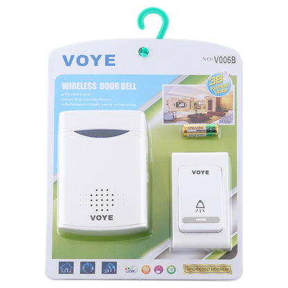 VOYE V006B Home Music Remote Control Wireless Doorbell with 38 Polyphony Sounds, V006B