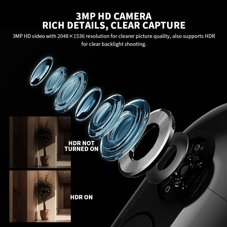 Xiaomi Smart Cat Eye 2 HDR 5 inch 3MP HD Camera 180 Degree Wide Angle Lens 940nm Infrared Night Vision Intercom Doorbell, Smart Cat Eye 2