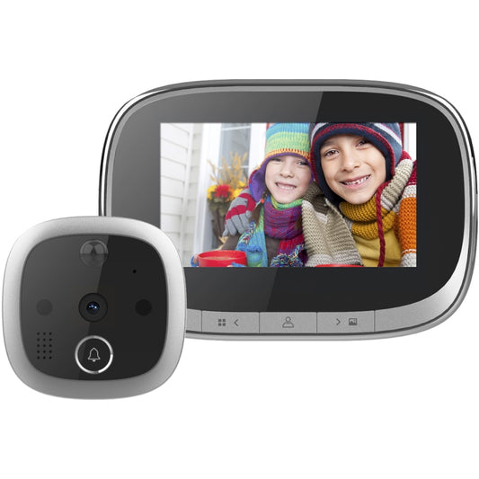 SF550 4.3 inch Screen 1.0MP Security Digital Door Viewer with 12 Polyphonic Music, Support PIR Motion Detection & Infrared Night Vision & 145 Degrees Wide Angle & TF Card