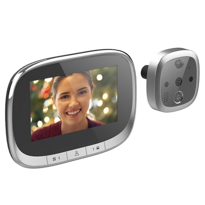 SF550 4.3 inch Screen 1.0MP Security Digital Door Viewer with 12 Polyphonic Music, Support PIR Motion Detection & Infrared Night Vision & 145 Degrees Wide Angle & TF Card