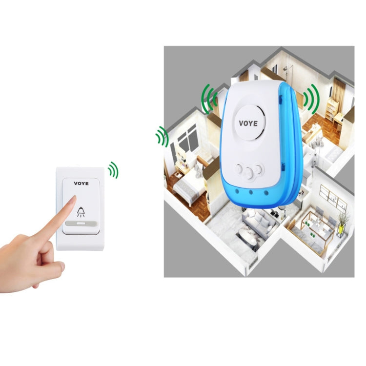 VOYE V009B Home Music Remote Control Wireless Doorbell with 38 Polyphony Sounds, US Plug, V009B