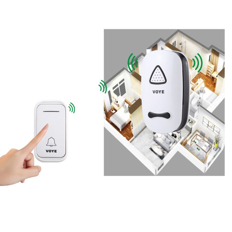 VOYE V025F Home Music Remote Control Wireless Doorbell with 38 Polyphony Sounds, US Plug, V025F