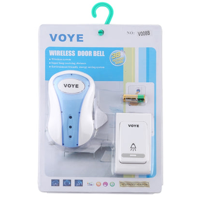 VOYE V008B Home Music Remote Control Wireless Doorbell with 38 Polyphony Sounds, US Plug, V008B