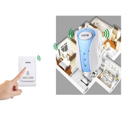 VOYE V008B Home Music Remote Control Wireless Doorbell with 38 Polyphony Sounds, US Plug, V008B