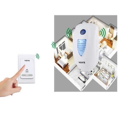 VOYE V003B Home Music Remote Control Wireless Doorbell with 38 Polyphony Sounds, US Plug, V003B