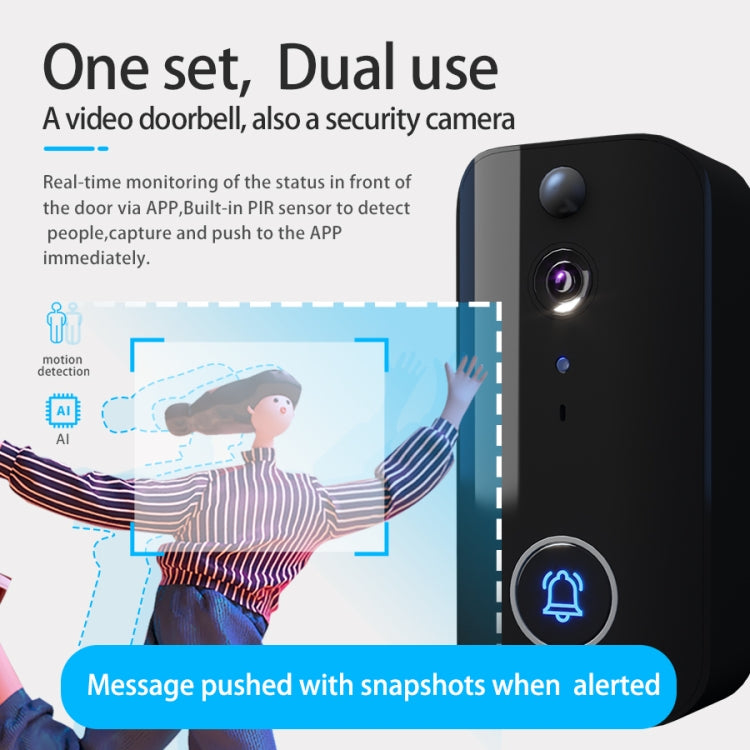 DoorBell i9 Wireless Doorbell Camera, Night vision, Motion Detection, Two-way Intercom, i9