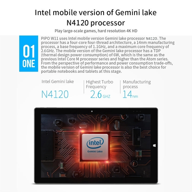 Windows 10, Intel Gemini Lake N4120 Quad Core Up to 2.6GHz, with Stylus Pen Not Included Keyboard, Support Dual Band WiFi & Bluetooth & Micro SD Card, 8GB+128GB+512GB Not Keyboard