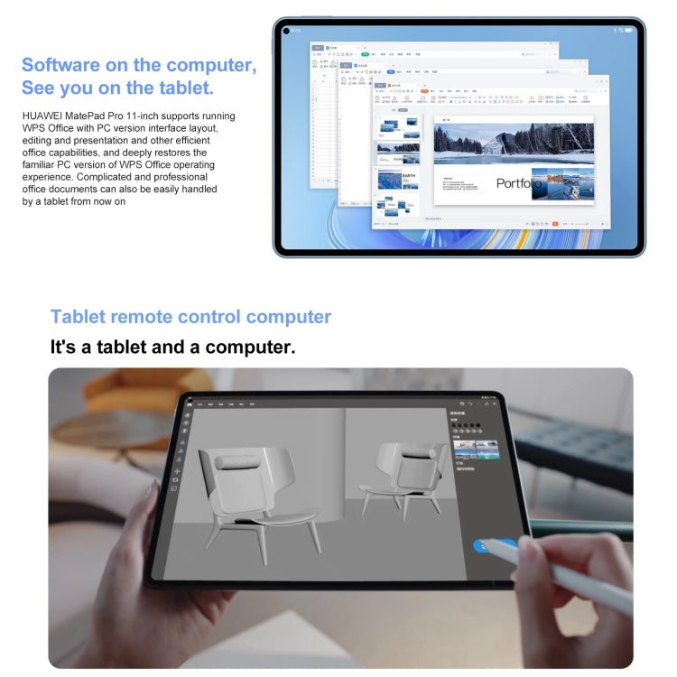 with Smart Keyboard + Stylus, HarmonyOS 3 Qualcomm Snapdragon 888 Octa Core, Support Dual WiFi / BT / GPS, Not Support Google Play, GOT-AL19 12GB+512GB