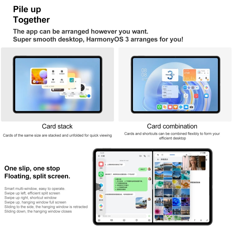 HarmonyOS 3 Hisilicon Kirin 9000E Octa Core, Support Dual WiFi / BT / GPS, Not Support Google Play, 8GB+128GB (Black), 8GB+128GB (Blue)