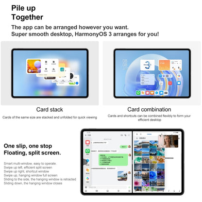 HarmonyOS 3 Hisilicon Kirin 9000E Octa Core, Support Dual WiFi / BT / GPS, Not Support Google Play, 8GB+128GB (Black), 8GB+128GB (Blue)