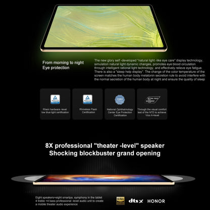 MagicOS 7.0 Dimensity 8100 Octa Core, 8 Speakers 10050mAh Large Battery, Not Support Google, 12GB+256GB