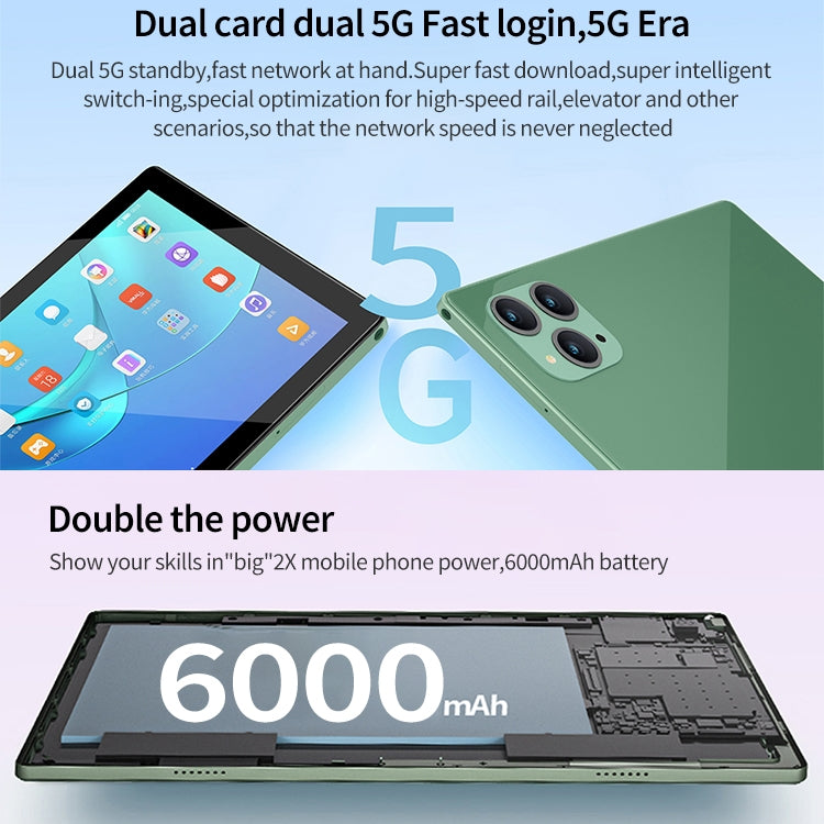 Android 12.0 MTK6762 Octa Core, Support Dual SIM & Bluetooth & WiFi, EU Plug, P50 8GB+128GB