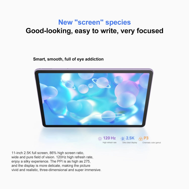 Paperfeel Diffuse Screen, HarmonyOS 3.1 Qualcomm Snapdragon 865 Octa Core up to 2.84GHz, Not Support Google Play, 8GB+256GB Diffuse Screen