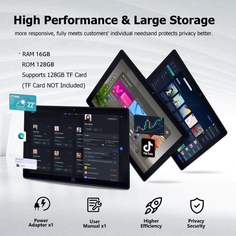 Windows 11, Intel Celeron J4105 Quad Core, Support TF Card & HDMI & BT & Dual WiFi, Not Included Keyboard, J4105 16GB+128GB