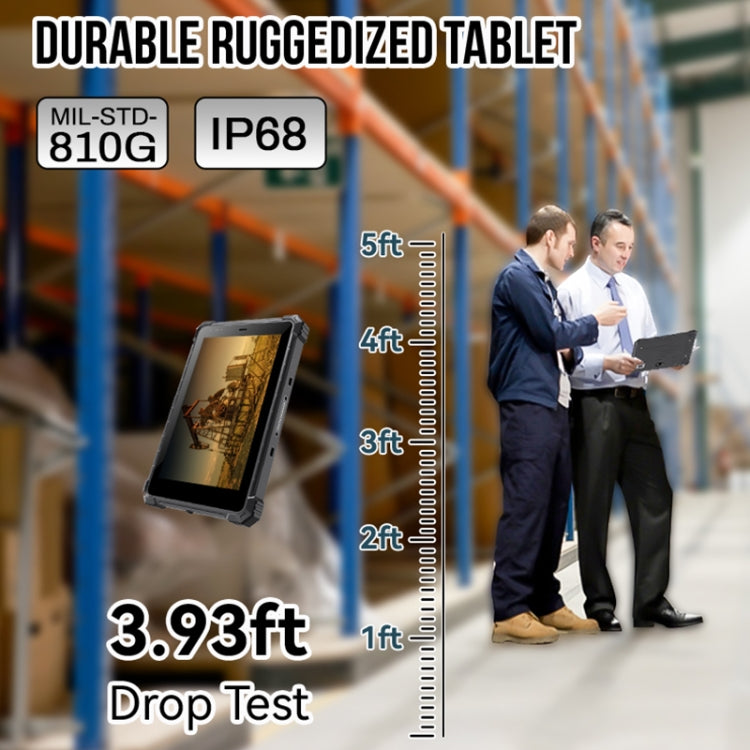 IP68 Waterproof Shockproof Dustproof, Android 10.0 MT6771 Octa Core, Support GPS/WiFi/BT/NFC, UK Plug, 10.1 inch 4GB+64GB